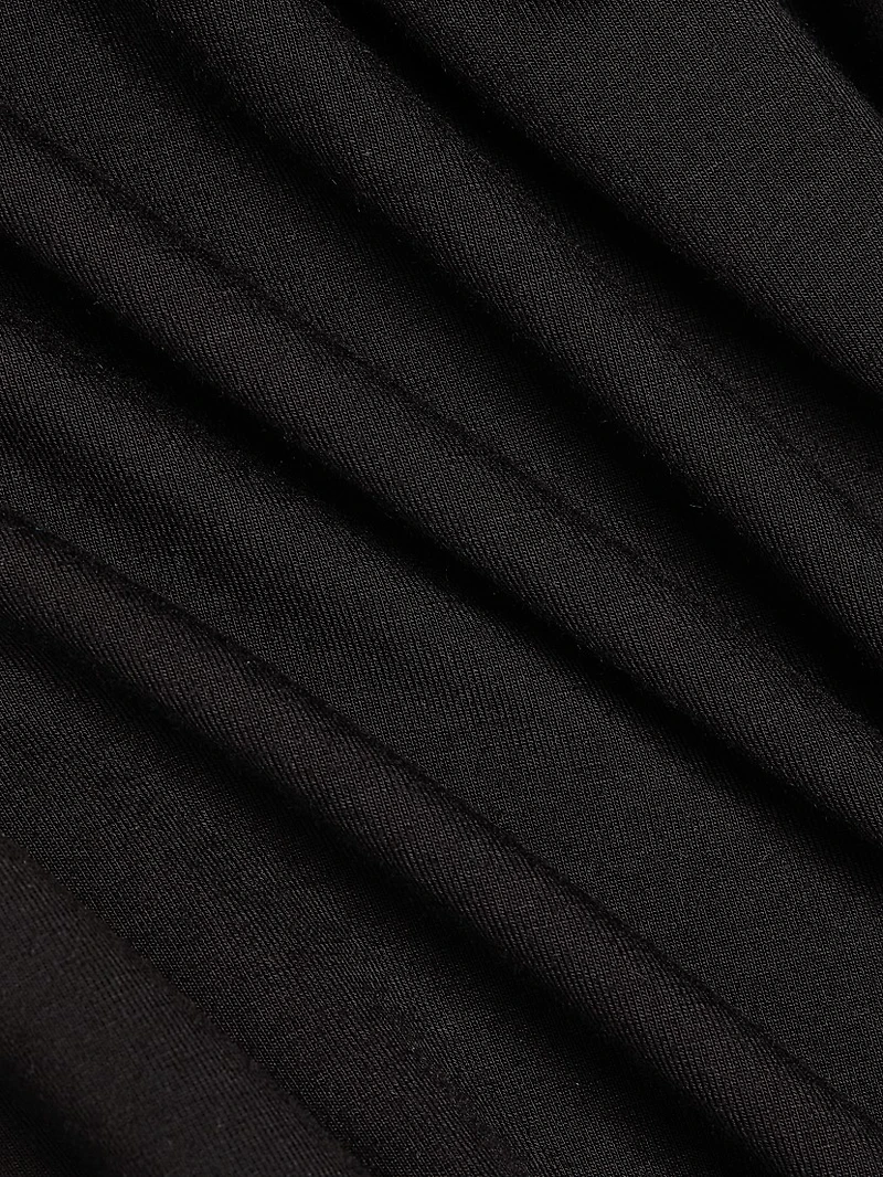 Jaman Draped One-Shoulder Midi-Dress