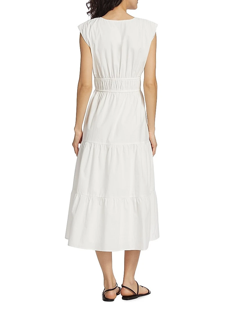Lucia Drawstring Midi-Dress