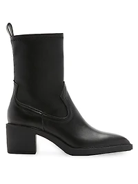 Parks 63MM Leather Block Heel Boots