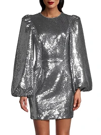 Thais Sequined Backless Sheath Dress