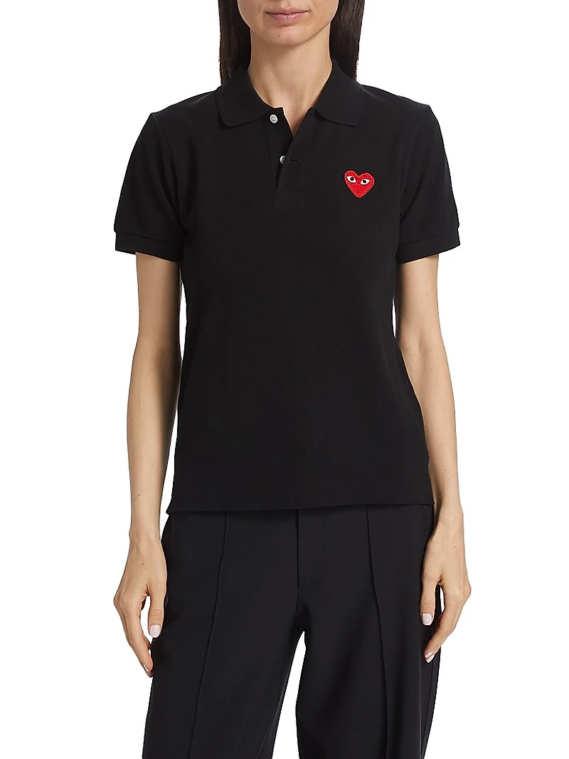 Heart Cotton Polo Shirt