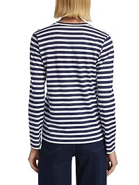 Long-Sleeve Striped Cotton T-Shirt