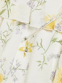 Adaline Floral-Printed Tiered Midi Skirt