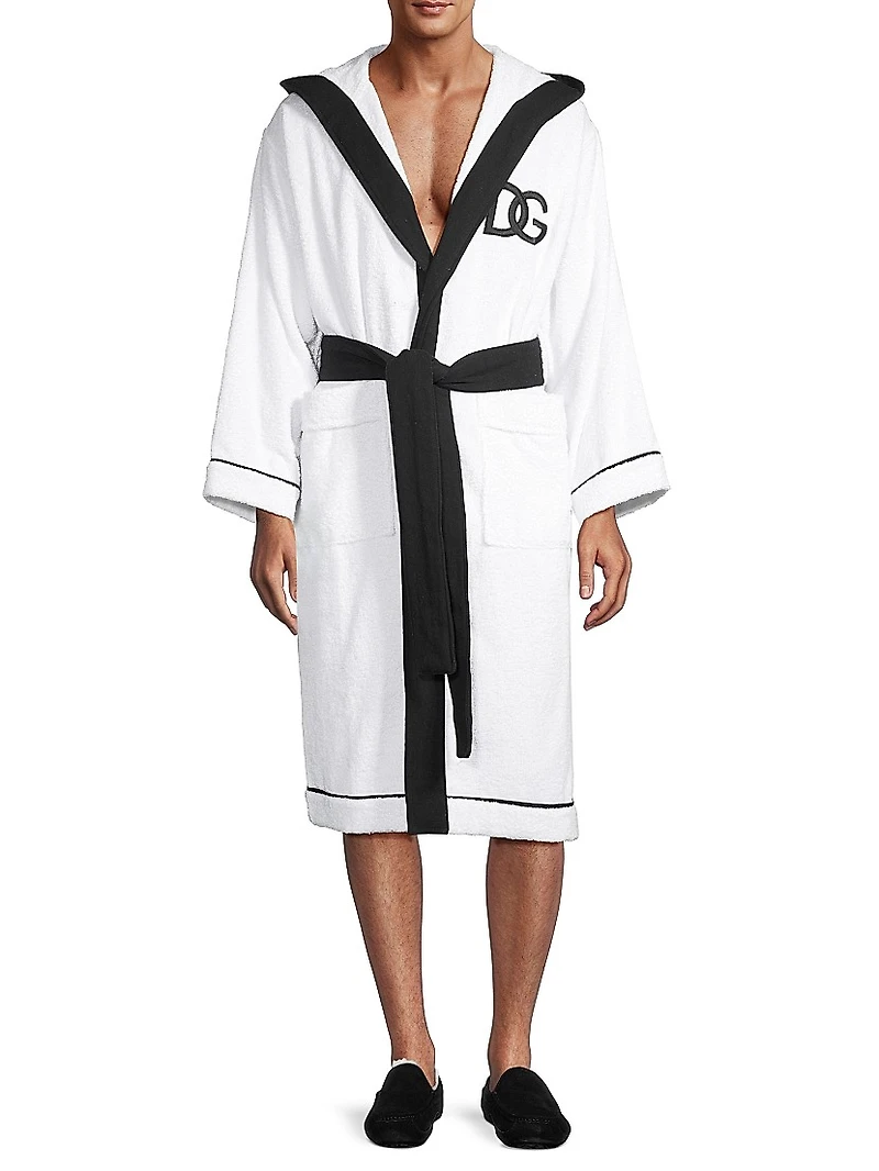 Logo Embroidered Bathrobe