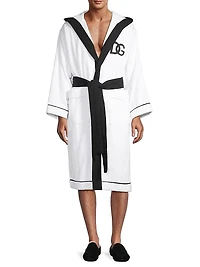 Logo Embroidered Bathrobe