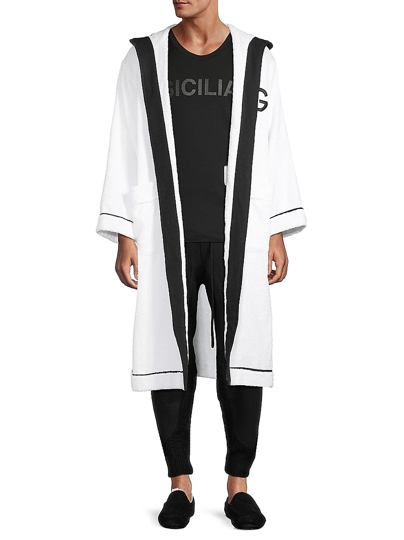 Logo Embroidered Bathrobe