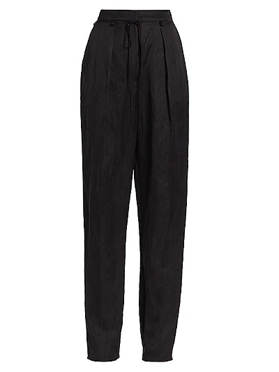 Straight-Leg Linen-Blend Pants