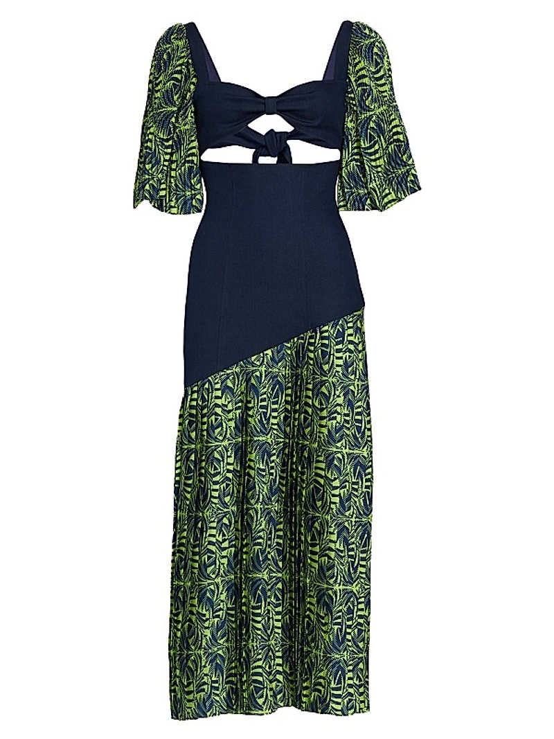 Jolie Mixed-Media Dress