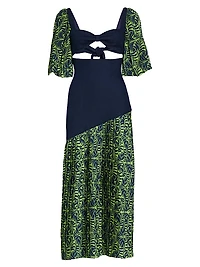 Jolie Mixed-Media Dress