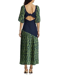 Jolie Mixed-Media Dress