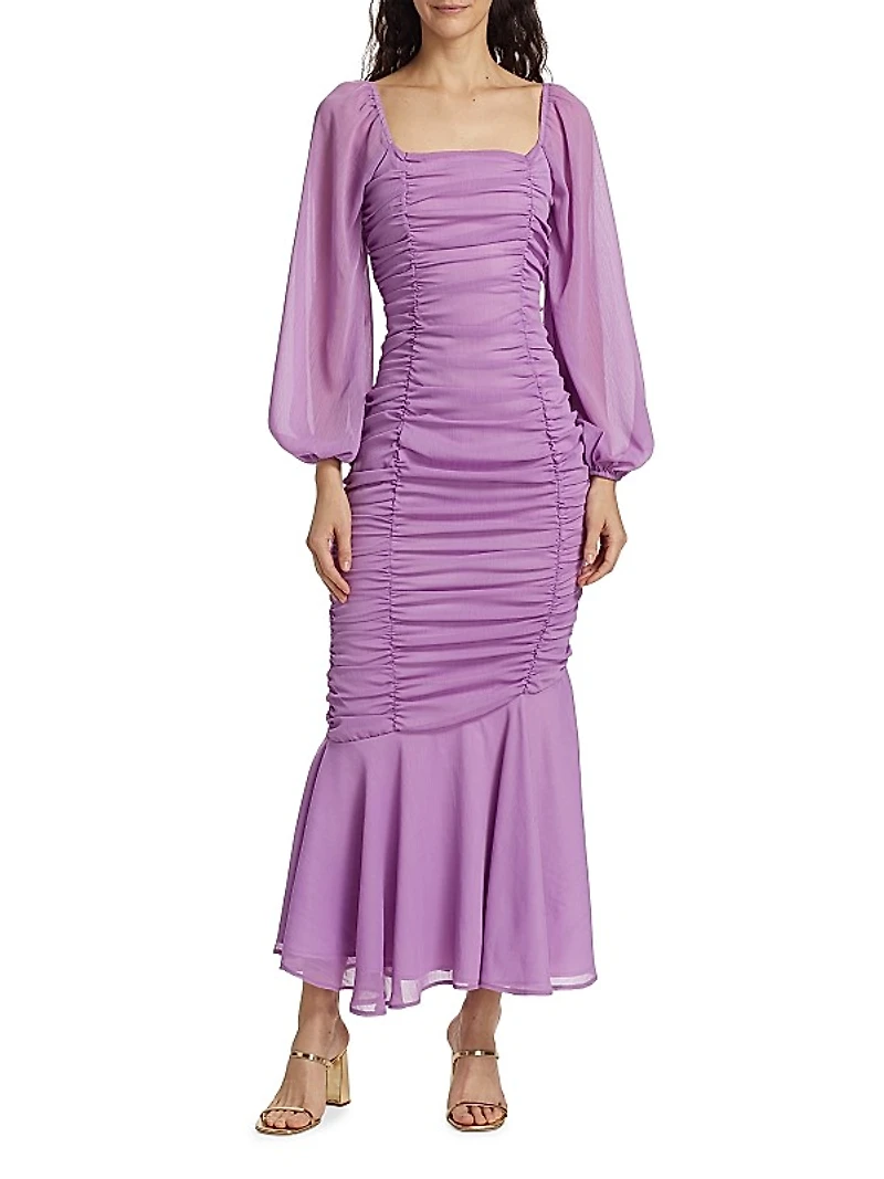 Rare Orchid Ruched Dress