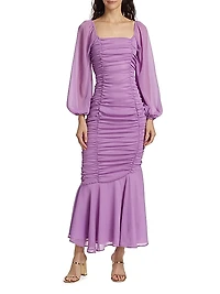 Rare Orchid Ruched Dress