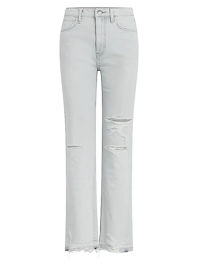 Jade Distressed Straight-Leg Jeans
