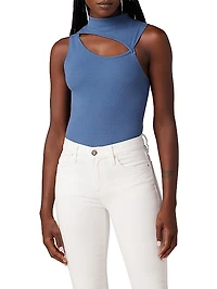 Mock Neck Cut-Out Tank Top