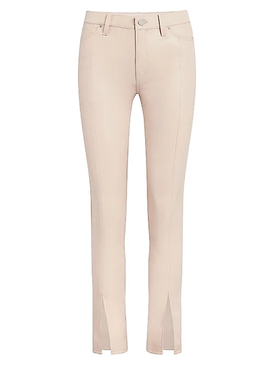 Barbara Split Vegan Leather Jeans