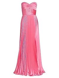 Stef Strapless Pleated Gown