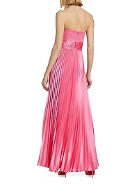 Stef Strapless Pleated Gown