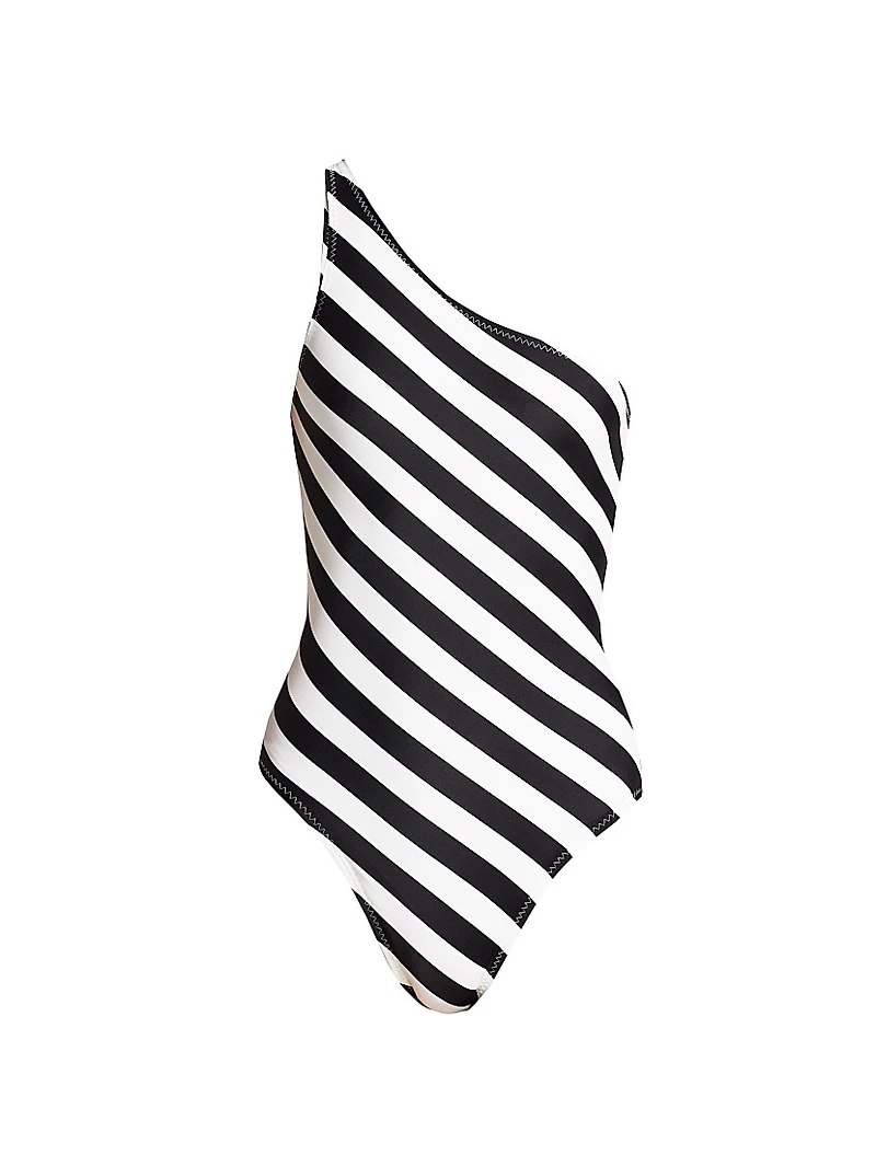 Mio Striped One-Piece Swimsuit
