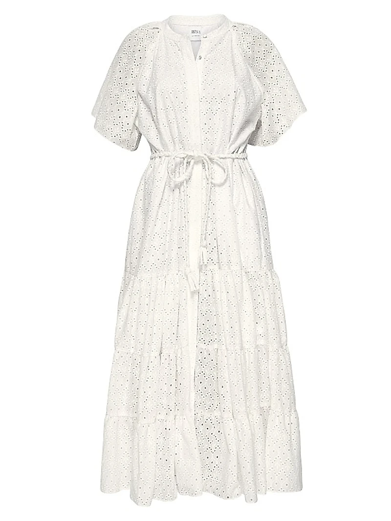 Mallory Cotton Eyelet Maxi Dress