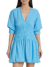 Diem Gauze Bubble-Hem Minidress