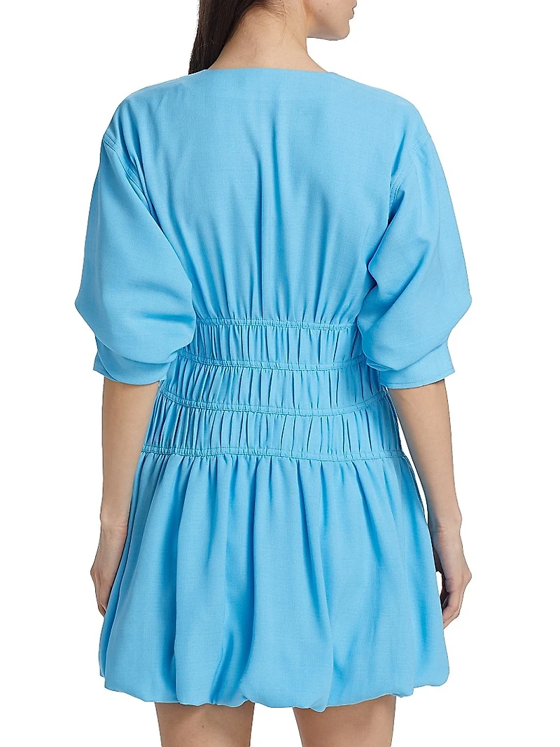 Diem Gauze Bubble-Hem Minidress
