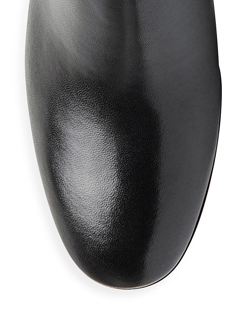 50MM Side-Zip Leather Booties