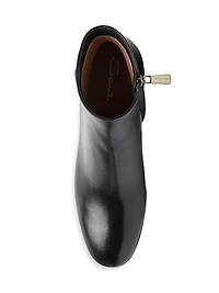 50MM Side-Zip Leather Booties