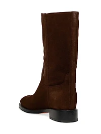 Suede Mid Calf Boots