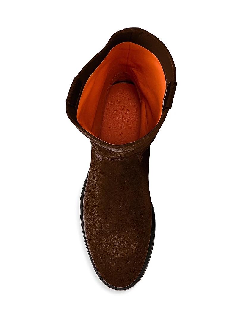 Suede Mid Calf Boots
