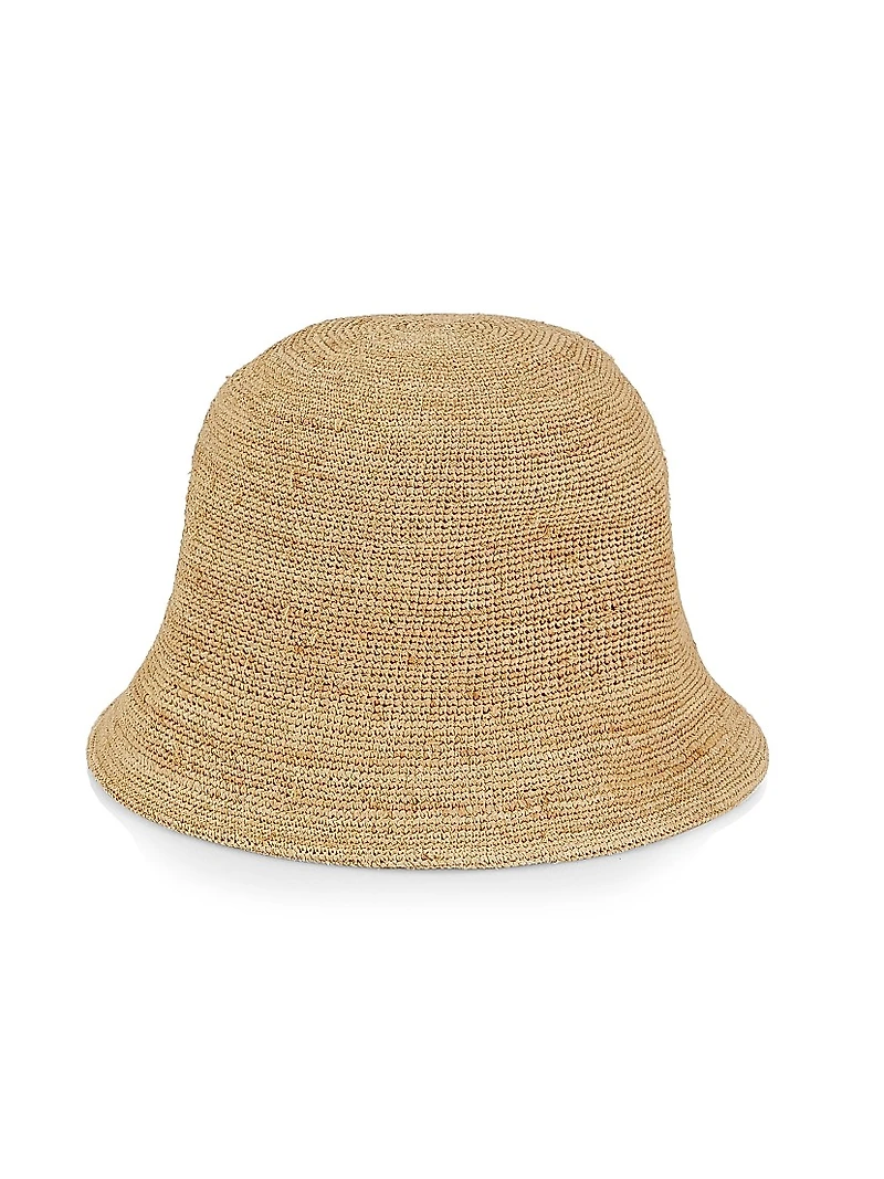 LOEWE x Paula's Ibiza Raffia & Leather Bucket Hat