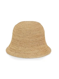 LOEWE x Paula's Ibiza Raffia & Leather Bucket Hat