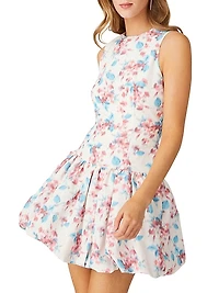 Raffaella Bubble-Hem Minidress