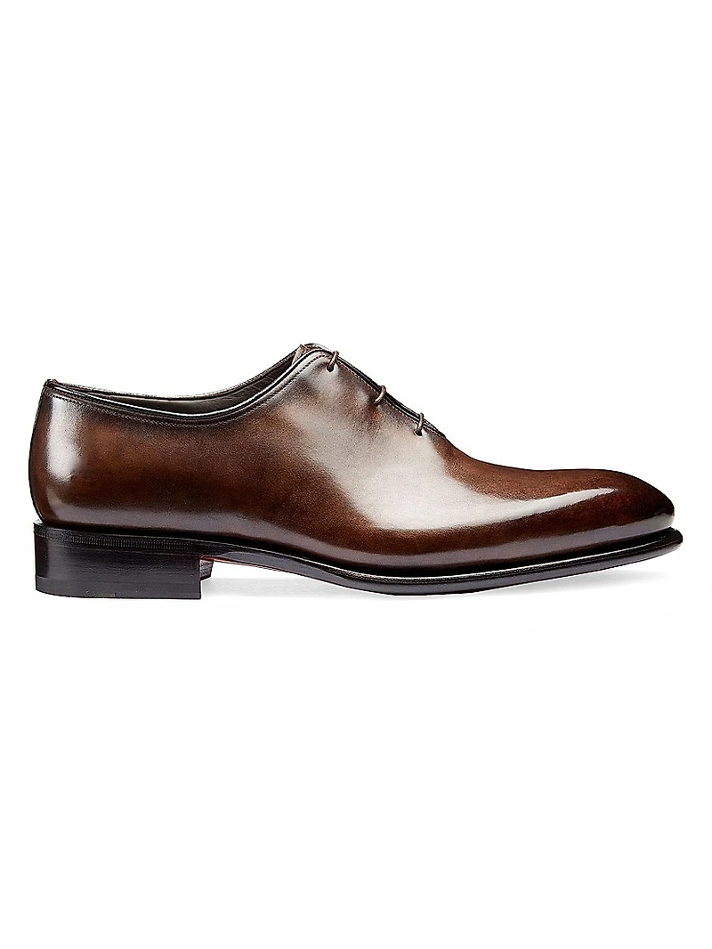 Polished Leather Wholecut Oxfords