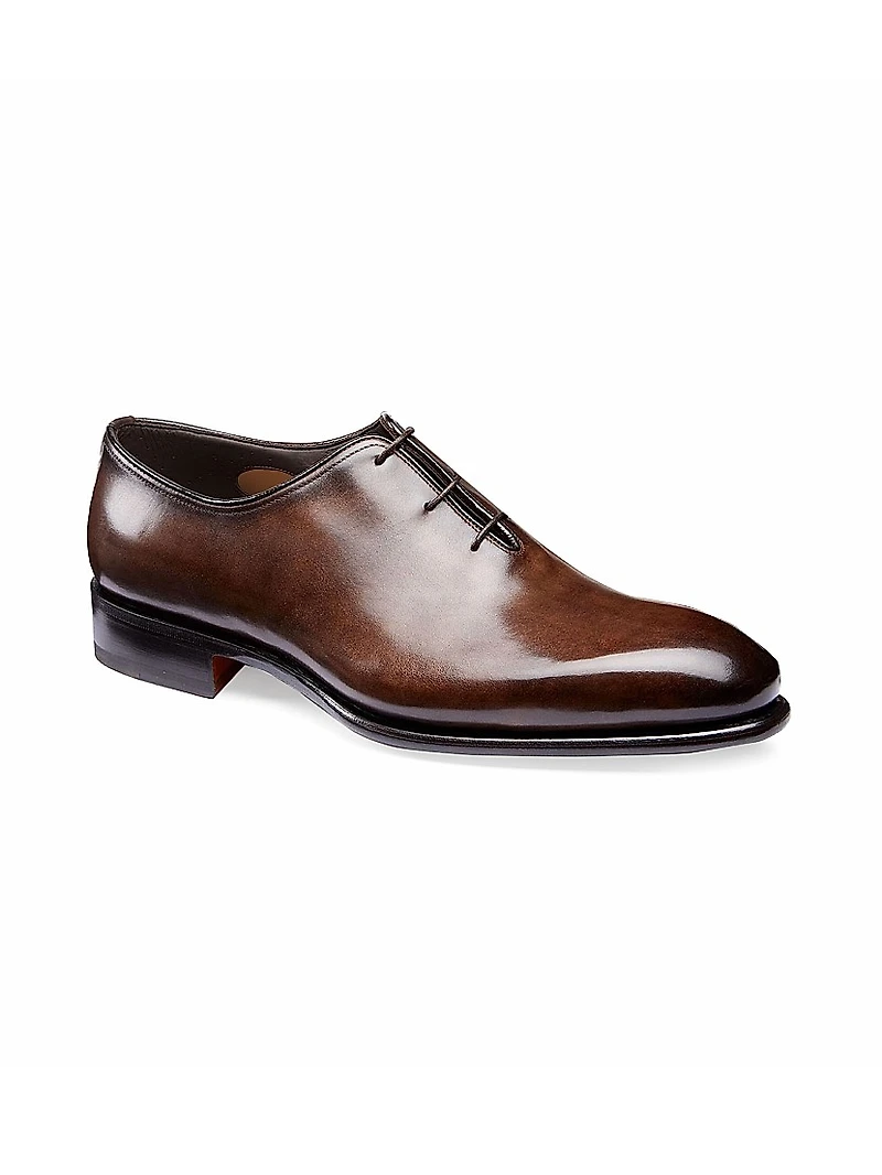 Polished Leather Wholecut Oxfords