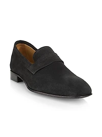 COLLECTION Suede Penny Loafers