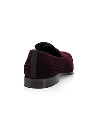 COLLECTION Dotted Velvet Loafers