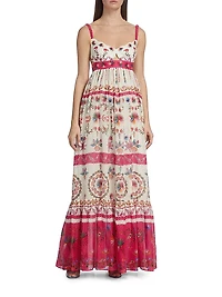 Naki Printed Linen Maxi Dress