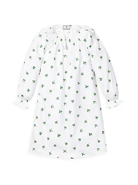 Little Girl's & Girl's Shamrock Print Dress