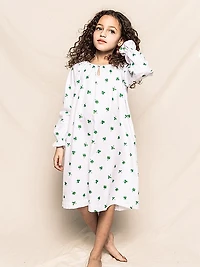 Little Girl's & Girl's Shamrock Print Dress