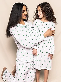 Little Girl's & Girl's Shamrock Print Dress