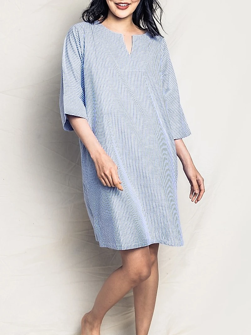 Striped Seersucker Caftan