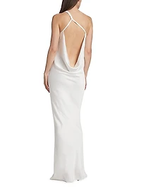 One-Shoulder Bias-Cut Gown