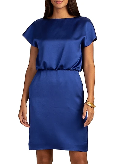Amuse Satin Cocktail Dress