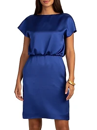 Amuse Satin Cocktail Dress