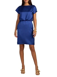 Amuse Satin Cocktail Dress