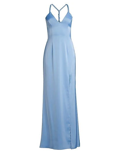 Braided Satin Gown