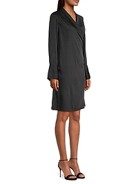 Billie Surplice Satin Minidress