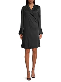 Billie Surplice Satin Minidress