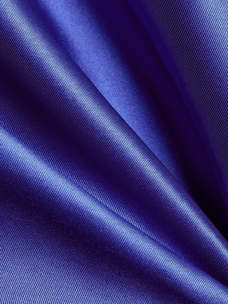 Satin Mikado Sheath Midi-Dress