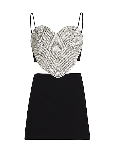 Rhinestone Heart Minidress